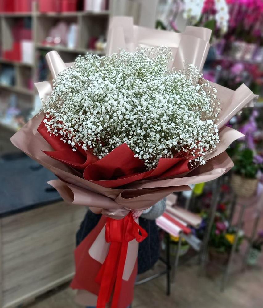 Букет Белые хлопья в Кобяково Букет цветов из: Гипсофила в Кобяково