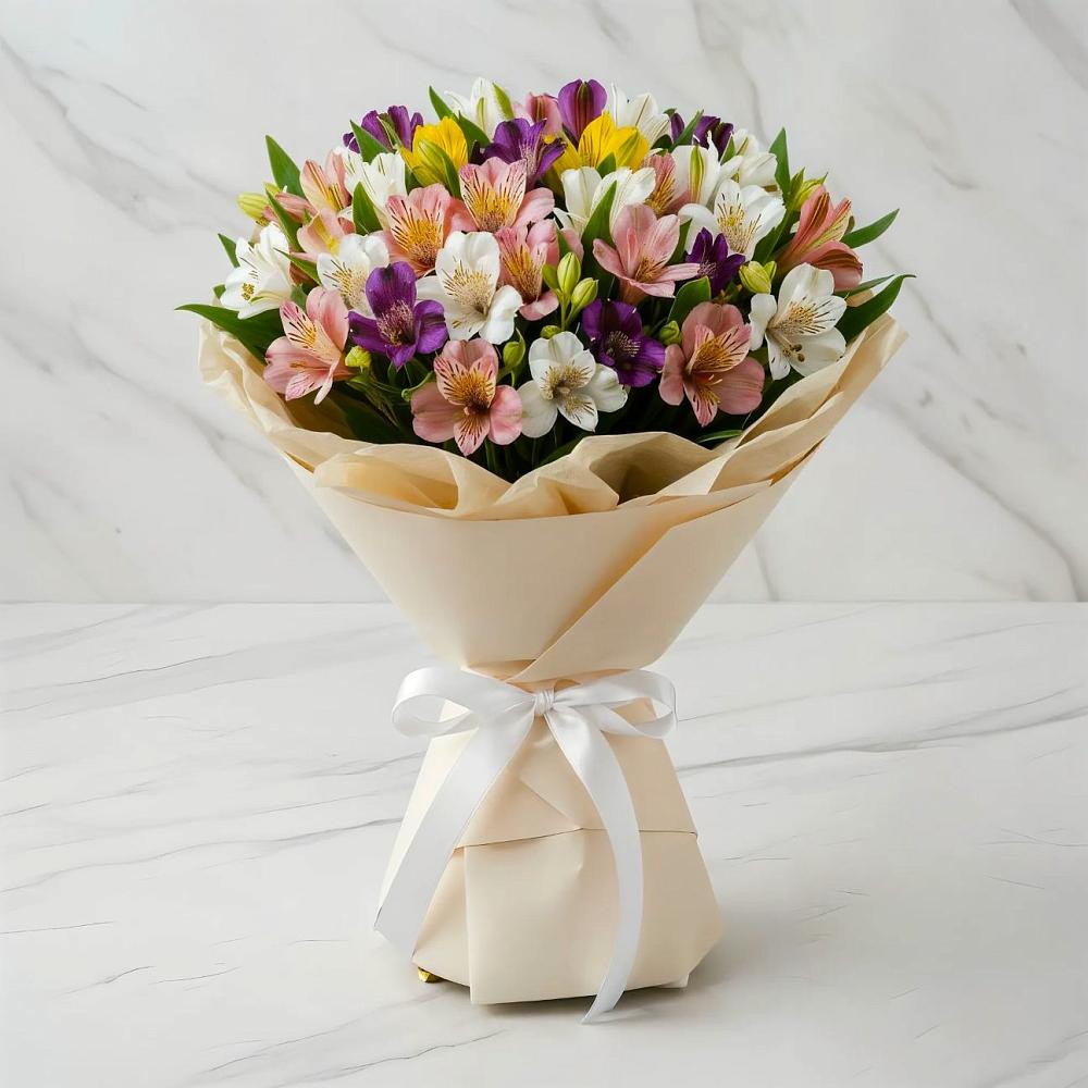 Букет цветов из: Альстромерии в Кобяково