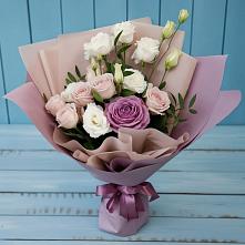 Букет цветов из:  Розы и Лизиантусы #REPLACE_PRED# Кобяково