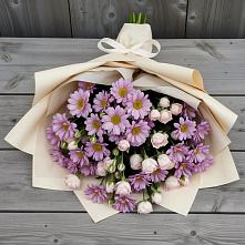 Букет цветов из:  Розы и Хризантемы в Кобяково