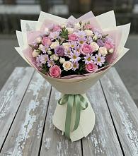 Букет цветов из:  Розы и Хризантемы в Кобяково