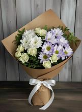 Букет цветов из:  Хризантемы и Розы в Кобяково