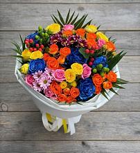 Букет цветов из:  Розы и Хризантемы в Кобяково