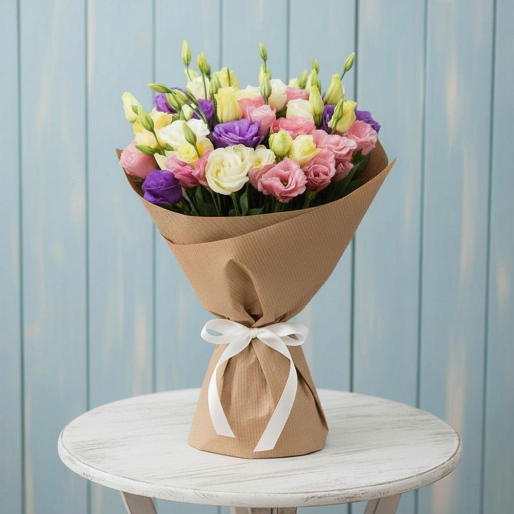 Букет цветов из: Лизиантусы в Кобяково