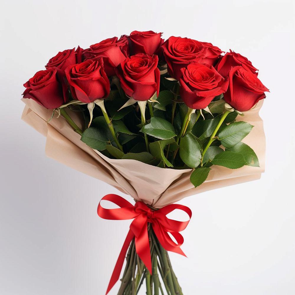 Букет 11 Красных роз Эдлесс Лав в Кобяково