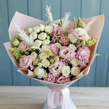 Букет цветов из:  Альстромерии и Розы в Кобяково